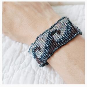 Hand Woven Bead Wave Bracelet